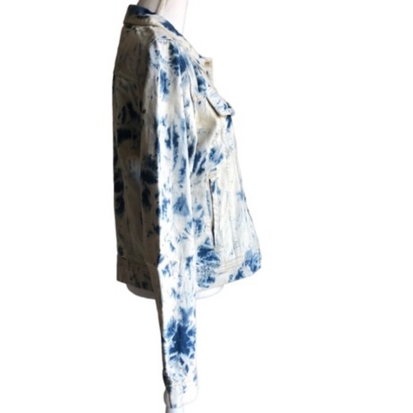 Free People Jones Tie Dye Jean Jacket Large NWT - Picture 10 of 14